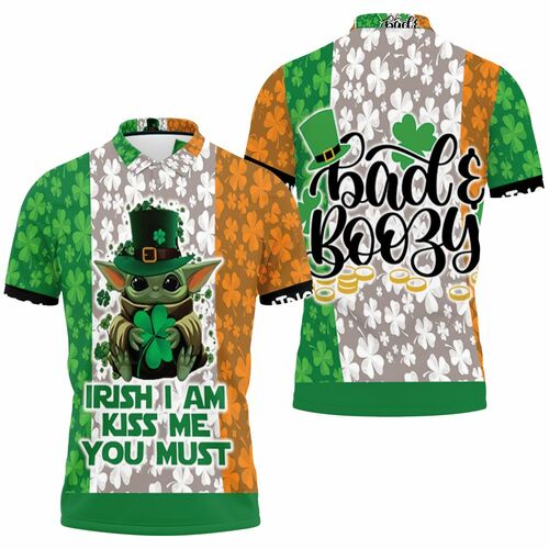 Saint Patrick Day Irish I Am Kiss Me You Must Irish Baby Yoda Polo Shirt Model A31774 All Over Print Shirt 3d T-shirt