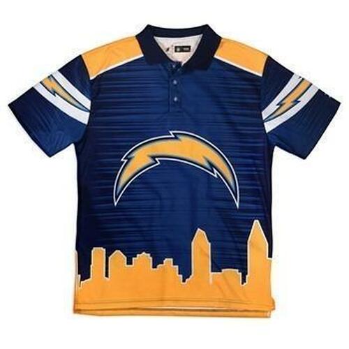 San Diego Chargers Thematic Polyester Polo Shirt 3d All Over Print Shirt All Over Print Shirt 3d T-shirt