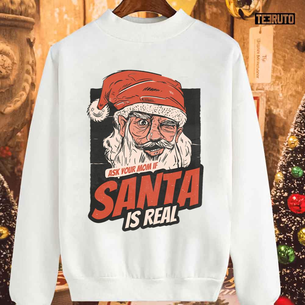 Santa Is Real Christmas Vintage Unisex Sweatshirt
