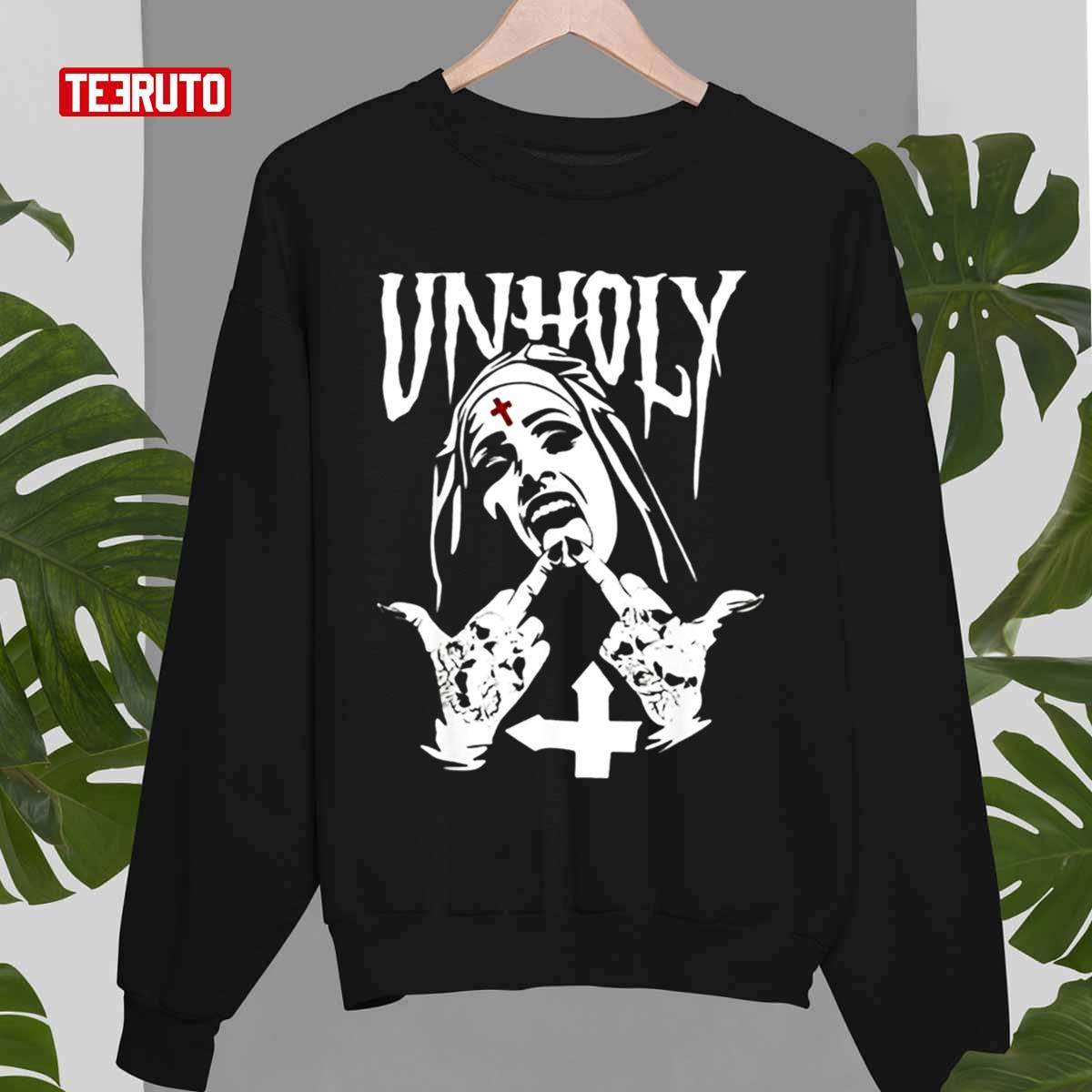 Satanic Nun Tattoos Unholy Unisex Sweatshirt - Teeruto