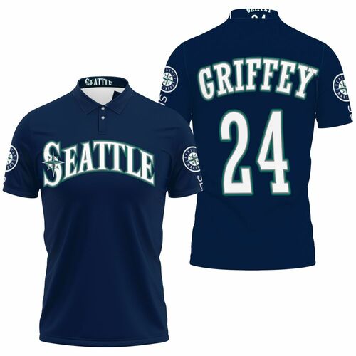 Seattle Mariners 24 Griffey Jersey Inspired Fleece Bomber Jacket