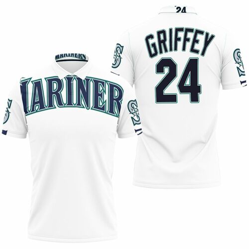 Seattle Mariners Ken Griffey Jr 24 2020 Mlb White Polo Shirt Model A7232 All Over Print Shirt 3d T-shirt