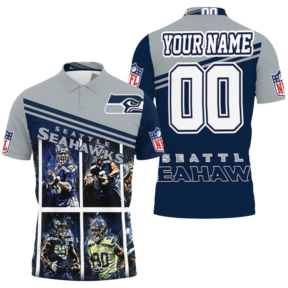 Seattle Seahawks Best Players 2020 Nfl Season Champions Legendary Team Personalized Polo Shirt All Over Print Shirt 3d T-shirt