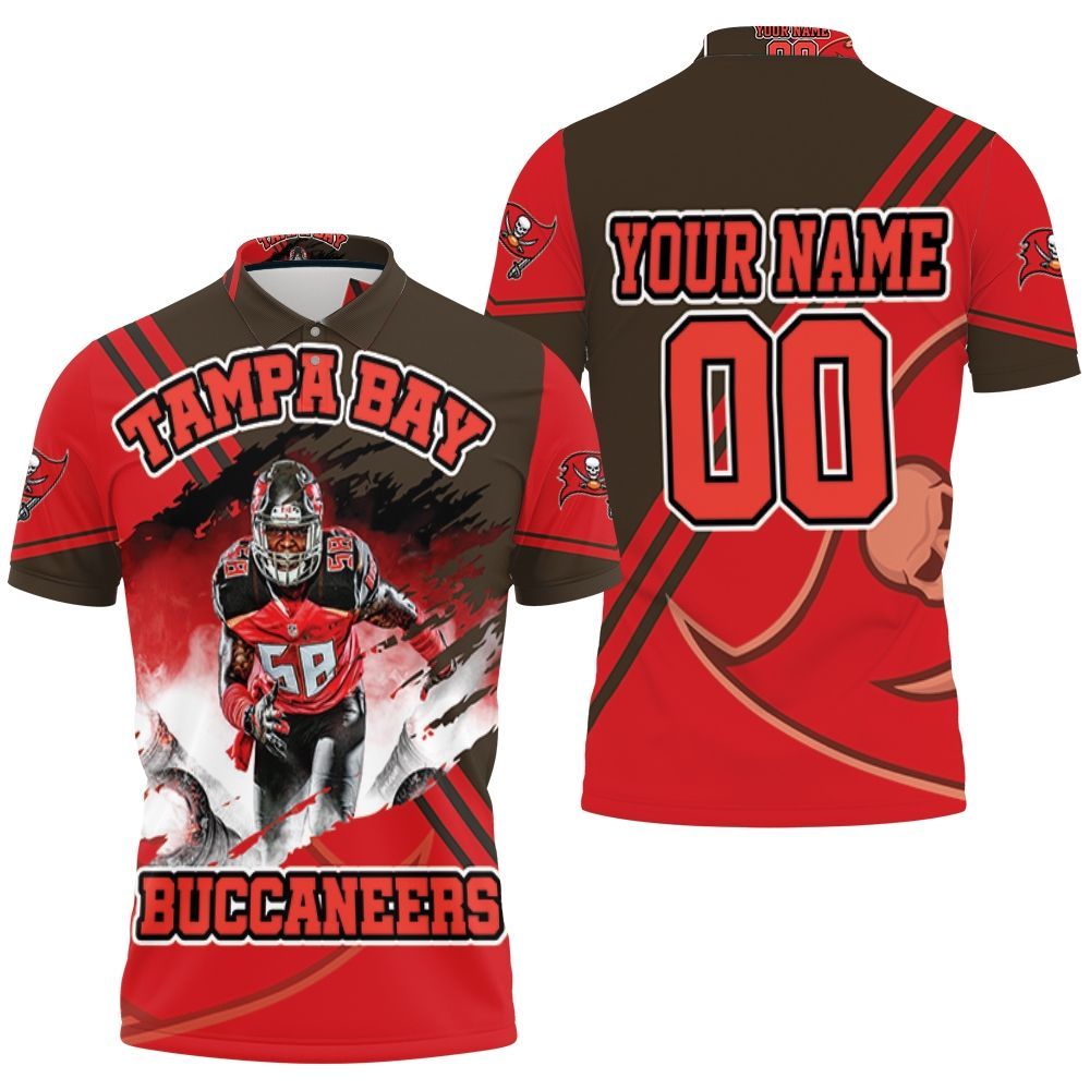 Shaquil Barrett 58 Tampa Bay Buccaneers Super Bowl Champions1 Personalized Polo Shirt All Over Print Shirt 3d T-shirt