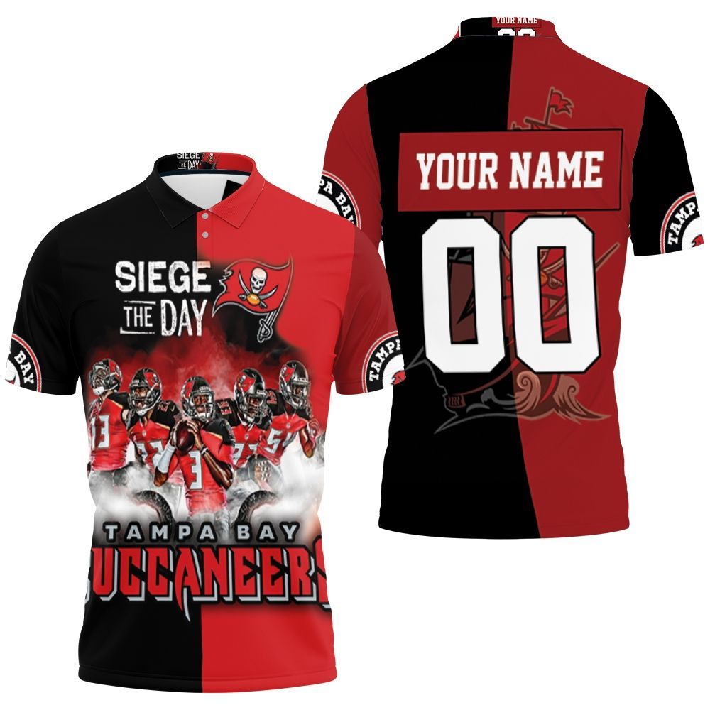 Siege The Day Tampa Bay Buccaneers Nfc South Champions Super Bowl 2021 Personalized Polo Shirt All Over Print Shirt 3d T-shirt