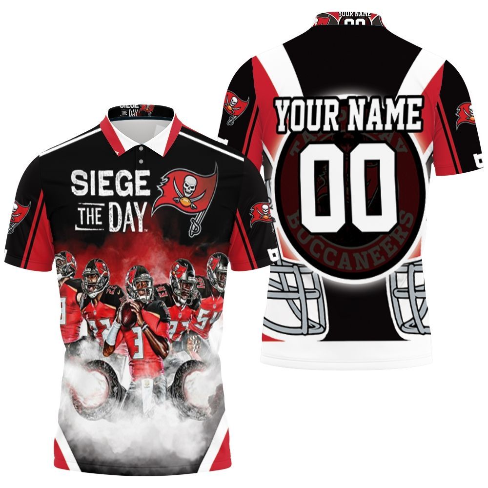 Siege The Day Tampa Bay Buccaneers Nfc South Division Champions Super Bowl 2021 Personalized Polo Shirt All Over Print Shirt 3d T-shirt