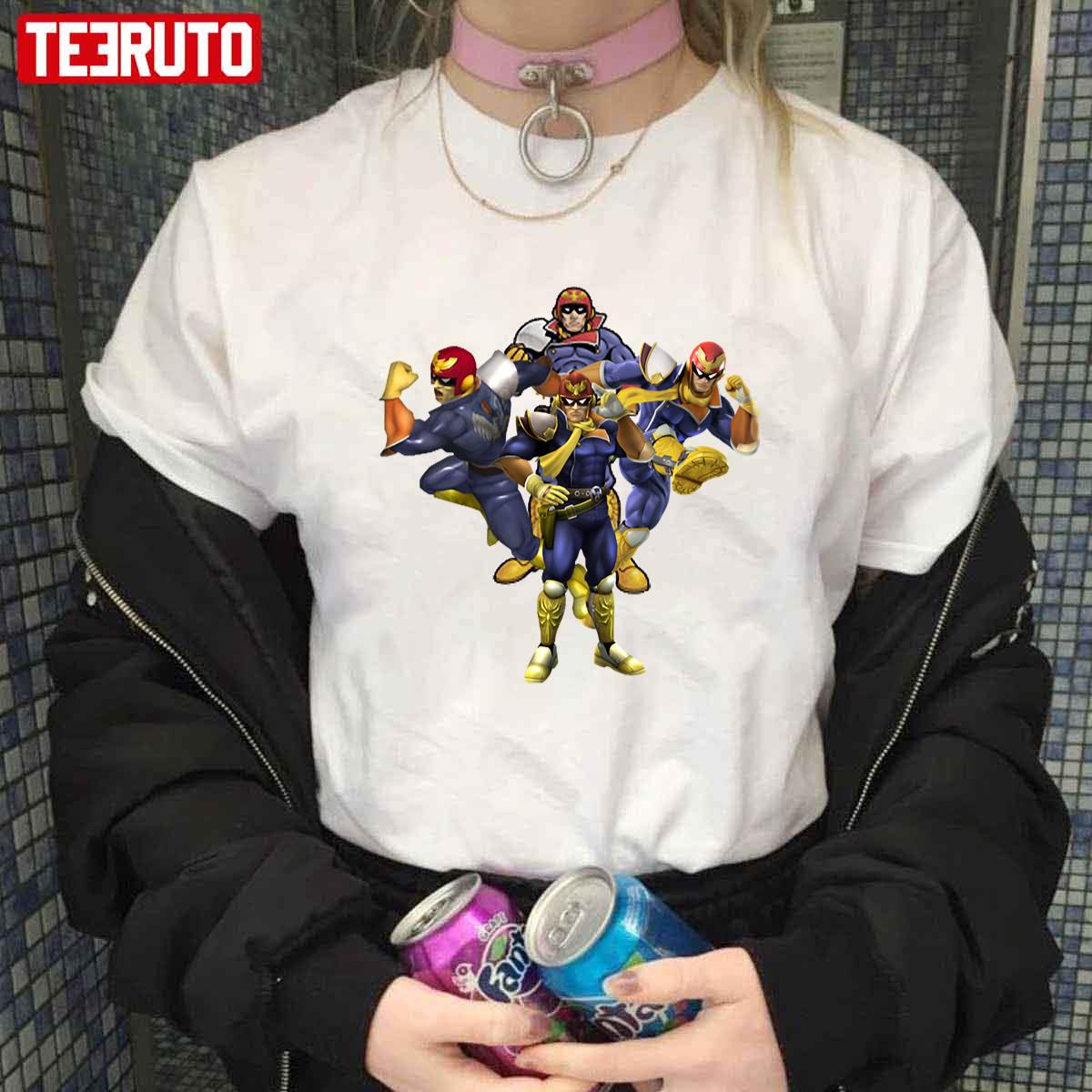 Gem Sculptor Wrap Smash Bros Captain Falcon Through The Ages Art Unisex T-shirt - Teeruto