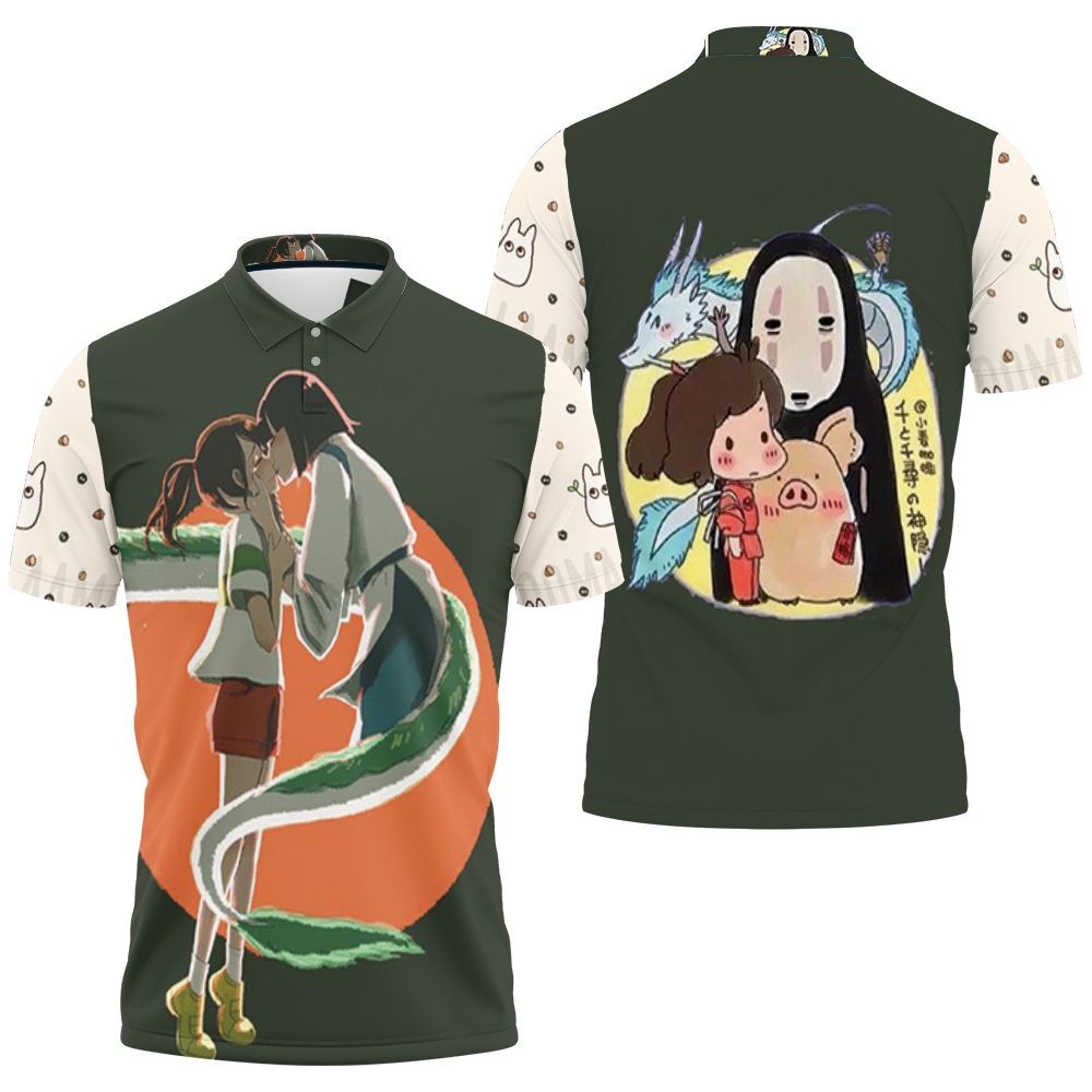 Spirited Away Chihiro Kiss Nigihayami Kohaku Nushi Haku For Studio Ghibli Fan Polo Shirt All Over Print Shirt 3d T-shirt