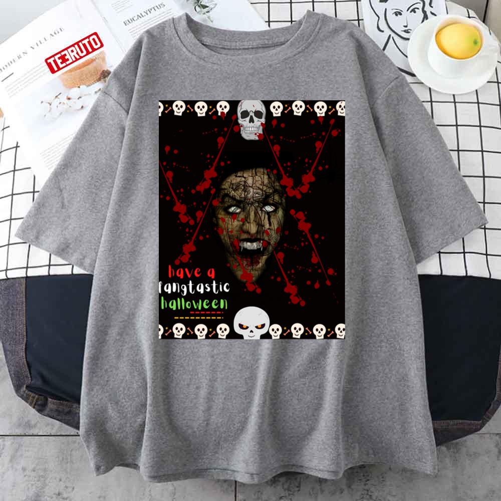 Spooky Vampire Have A Fangtastic Halloween Unisex T-Shirt