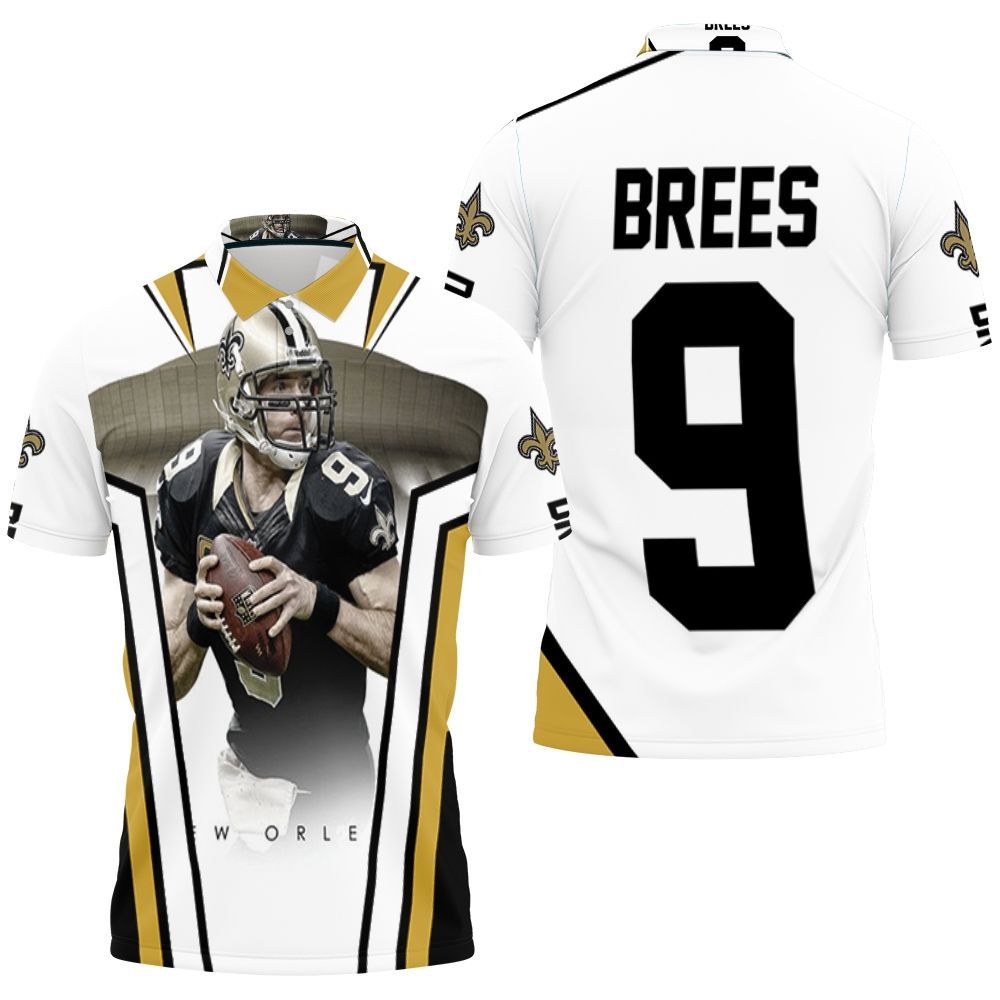 Stadium Background Drew Brees New Orleans Saints Polo Shirt All Over Print Shirt 3d T-shirt