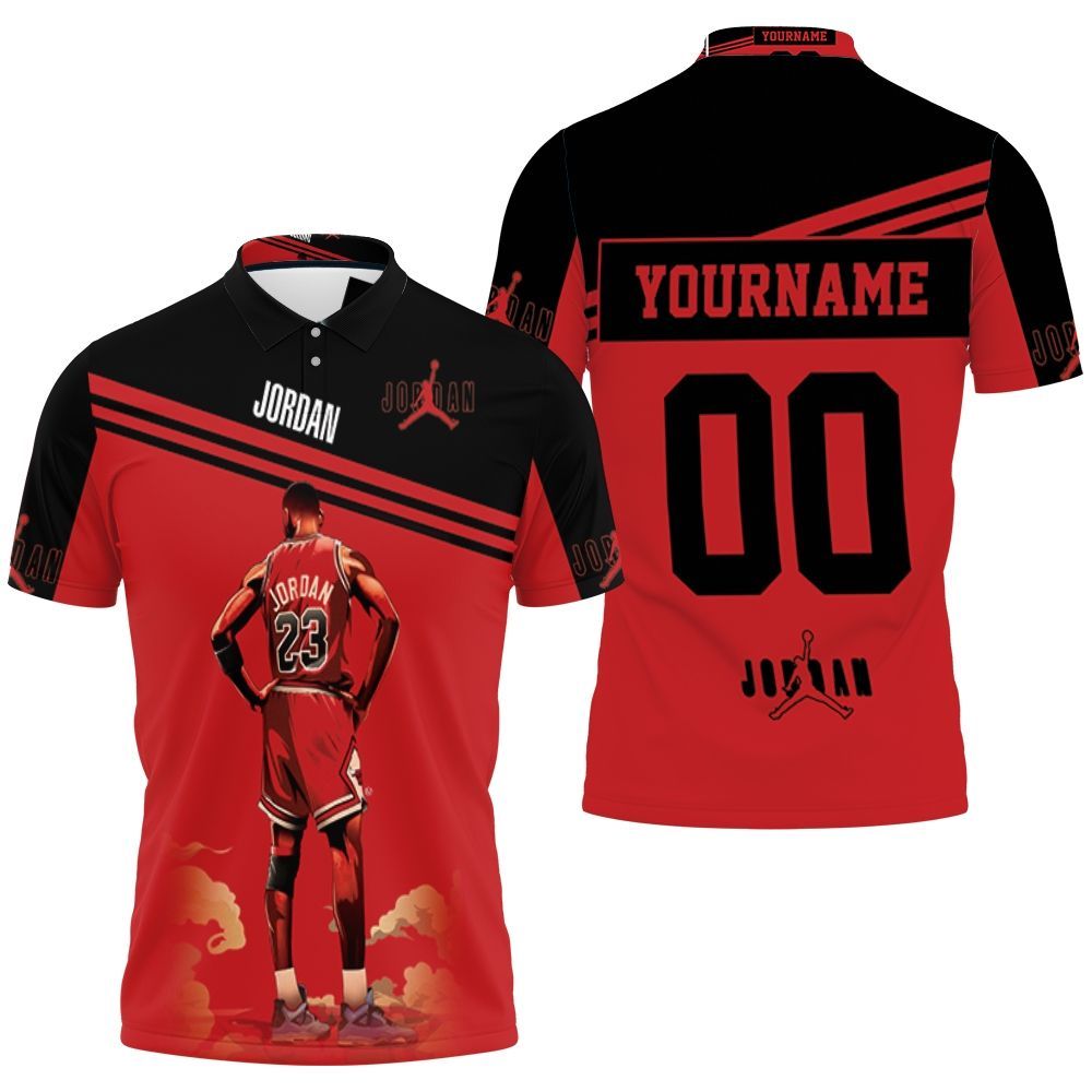 Standings Michael Jordan 23 Chicago Bulls Personalized Polo Shirt All Over Print Shirt 3d T-shirt