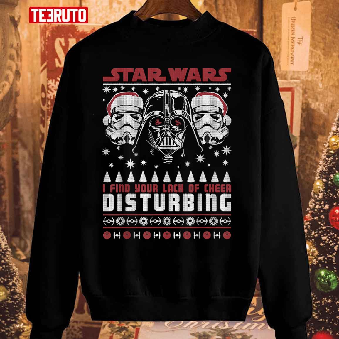 Star Wars Sith Darth Vader I Find Your Lack Of Cheer Disturbing Ugly Christmas Unisex Sweatshirt
