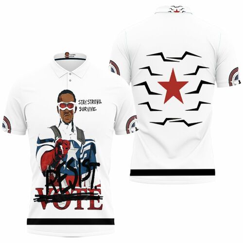 Stay Strong Survive The Falcon And The Winter Soldier Polo Shirt Model A4302 All Over Print Shirt 3d T-shirt