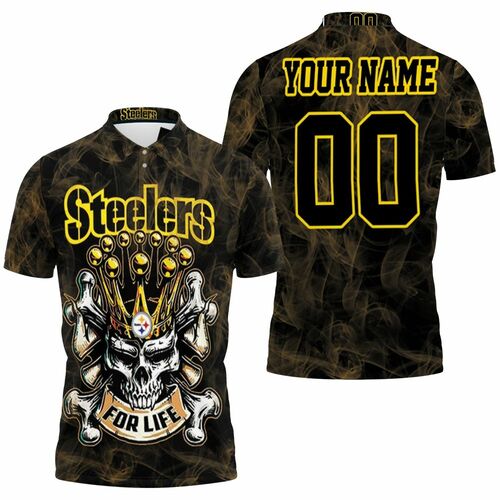 Steelers For Life King Skull Pittsburgh Steelers 3d Personalized Polo Shirt Model A29229 All Over Print Shirt 3d T-shirt