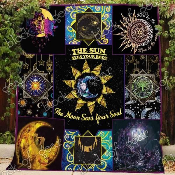 Sun Moon And Thousand Stars The Sun Sees Your Body Quilt Blanket