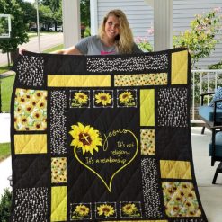 Sunflower Pattern It’s A Relationship Jesus Christ Quilt Blanket