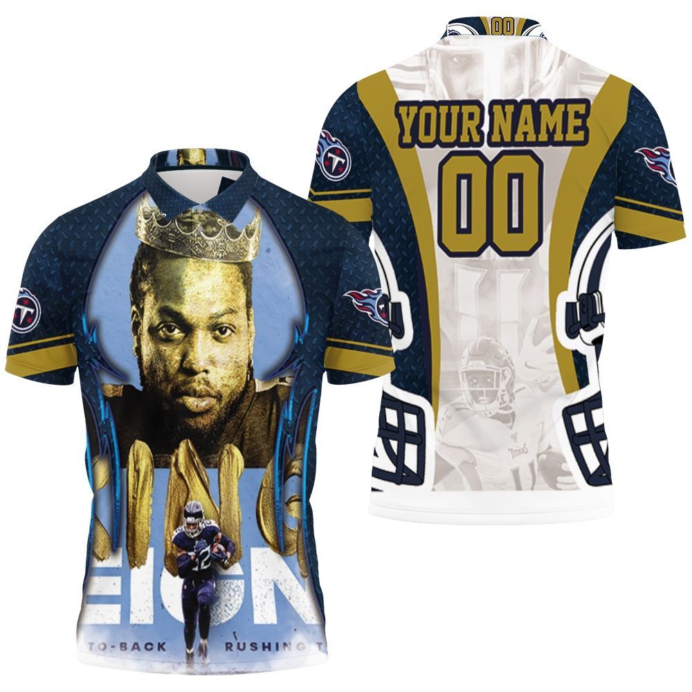 Super Bowl 2021 Derrick Henry King 22 Tennesee Titans Afc South Champions Personalized Polo Shirt All Over Print Shirt 3d T-shirt