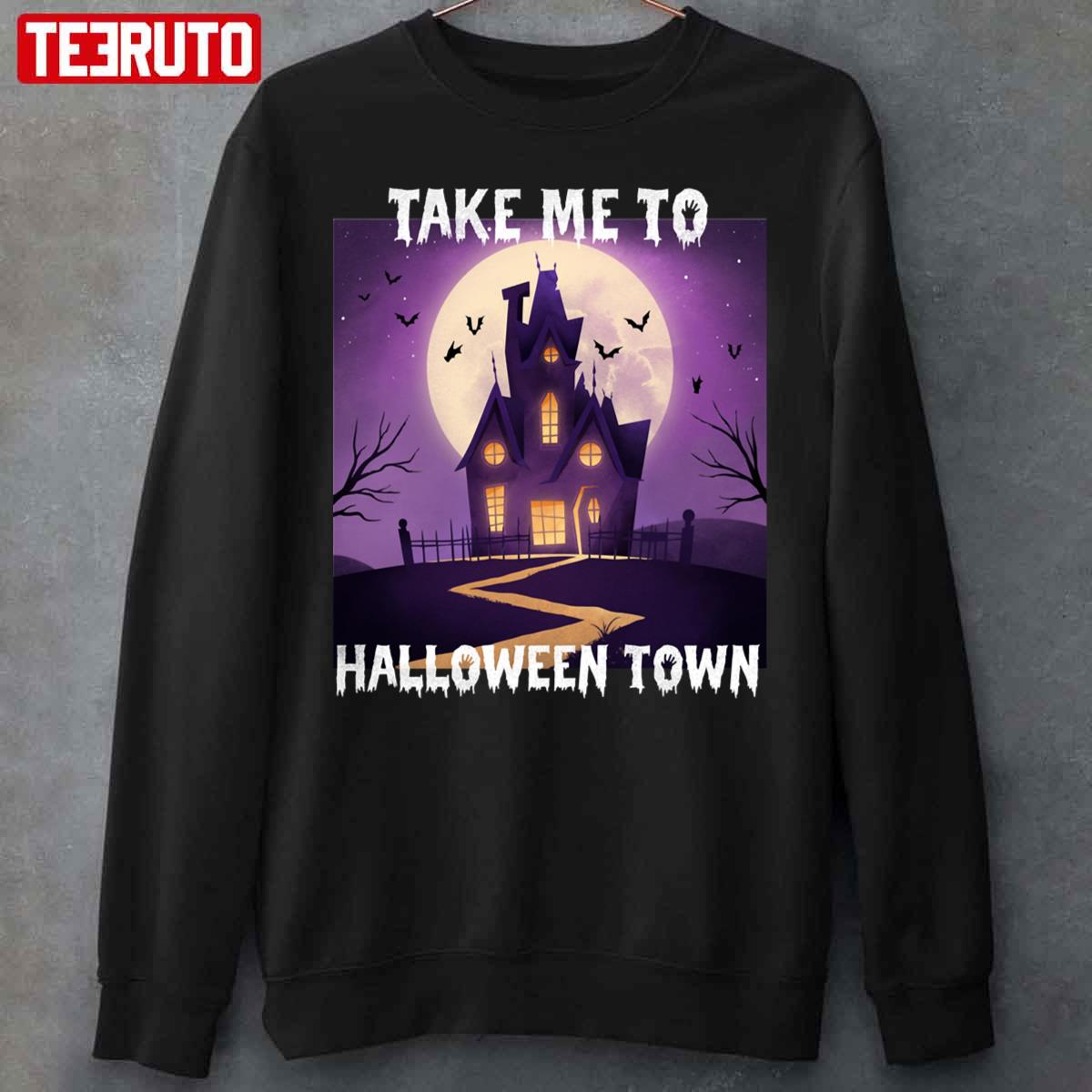 Take Me To Halloween Town Beautiful Moon Unisex Sweatshirt