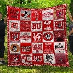 Team Boston University Terriers Quilt Blanket