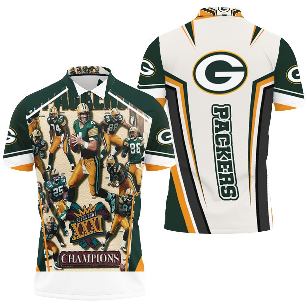 Team Green Bay Packers 2021 Super Bowl Xxxi Champions Nfc North Division Champions Polo Shirt All Over Print Shirt 3d T-shirt