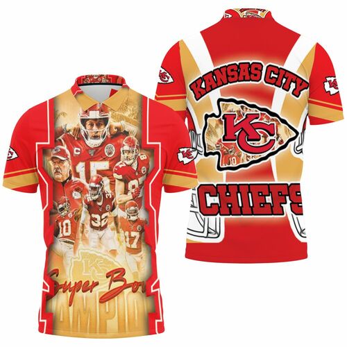 Team Kansas City Chiefs Logo Super Bowl Champions 2021 Afc West Division Polo Shirt Model A20885 All Over Print Shirt 3d T-shirt