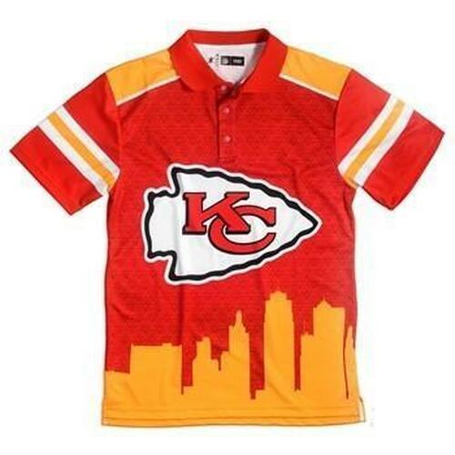 Team Kansas City Chiefs Thematic Polyester Polo Shirt 3d All Over Print Shirt All Over Print Shirt 3d T-shirt