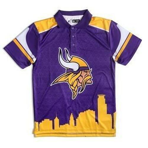 Team Minnesota Vikings Thematic Polyester Polo Shirt 3d All Over Print Shirt All Over Print Shirt 3d T-shirt