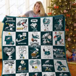 Team Philadelphia Eagles Snoopy Quilt Blanket