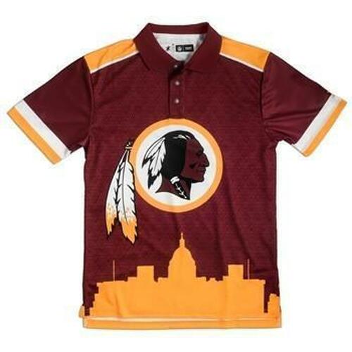 Team Washington Redskins Thematic Polyester Polo Shirt 3d All Over Print Shirt 3d T-shirt