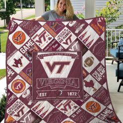 Tech Hokies VT Virginia Ncaa Quilt Blanket