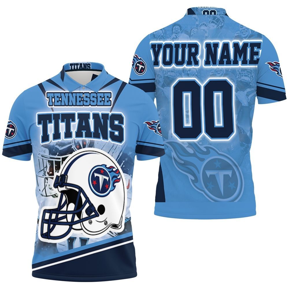 Tennessee Titans Helmet Afc South Division Champions Super Bowl 2021 Personalized Polo Shirt All Over Print Shirt 3d T-shirt