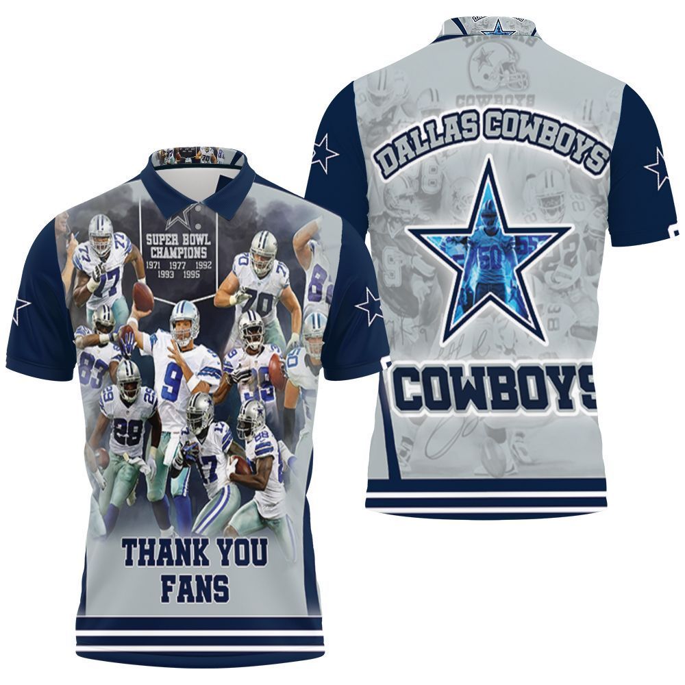 Thank You Fans Nfc East Division Champions Dallas Cowboy Super Bowl 2021 3d Polo Shirt Jersey All Over Print Shirt 3d T-shirt