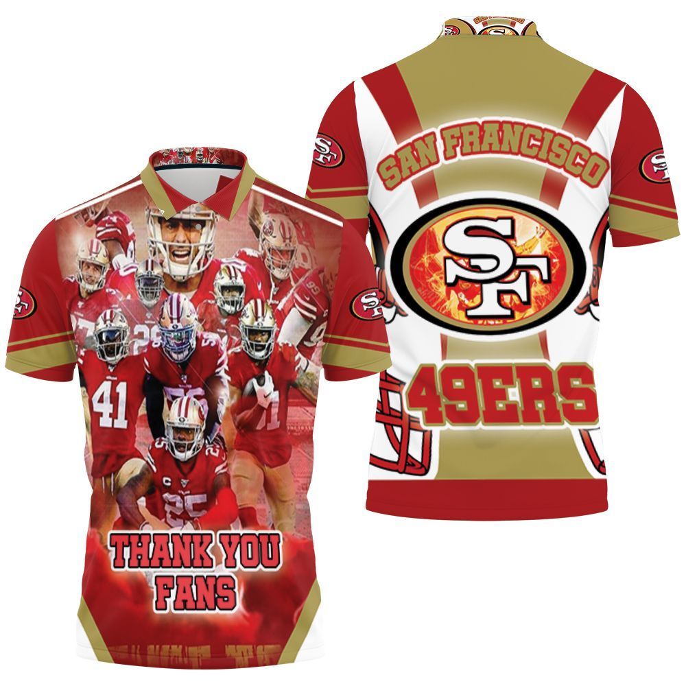 The 49ers San Francisco 49ers Super Bowl 2021 Nfc West Division Thank You Fans 3d Polo Shirt Jersey All Over Print Shirt 3d T-shirt