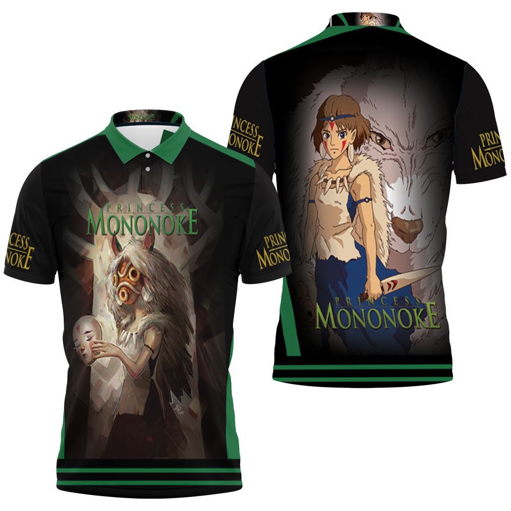 The Beautiful Princess Mononoke San Behind The Gift For Mononoke Hime Fans Polo Shirt All Over Print Shirt 3d T-shirt