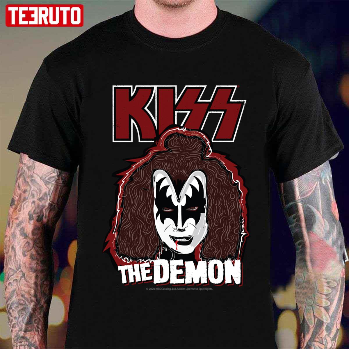 The Demon Member Of Kiss Band Illustration Unisex T-shirt - Teeruto