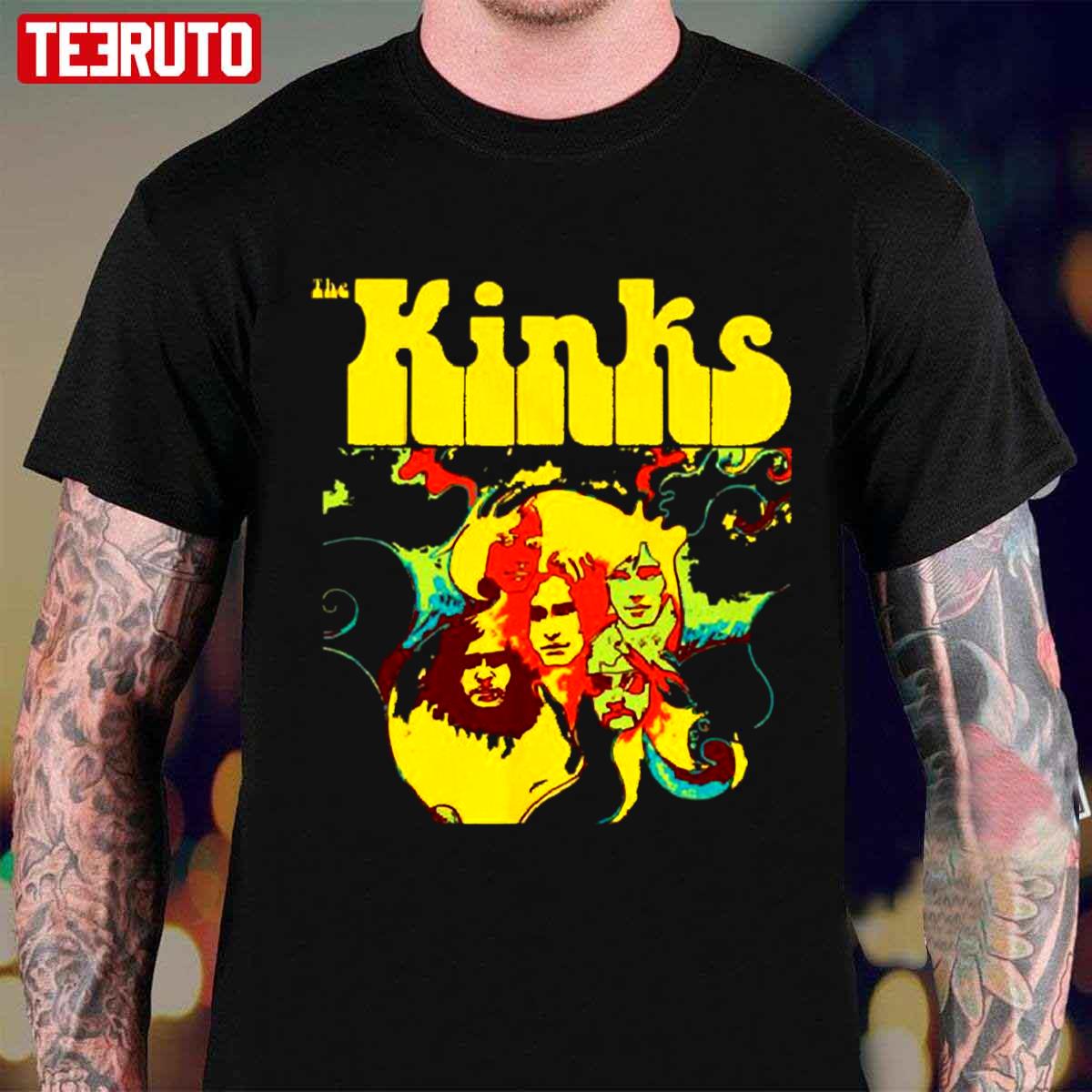 The Kinks Love Rock Band Retro Vintage Art Unisex T-shirt