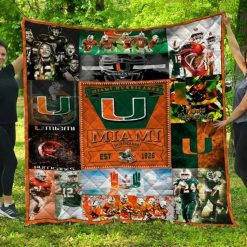 The Miami Hurricanes Ncaa Quilt Blanket