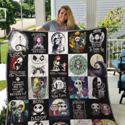 The Nightmare Before Christmas Jack And Sally Quilt Blanket