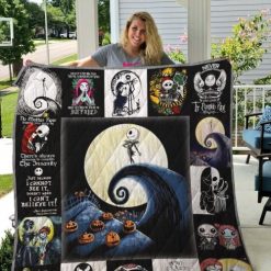 The Nightmare Before Christmas Quotes Quilt Blanket