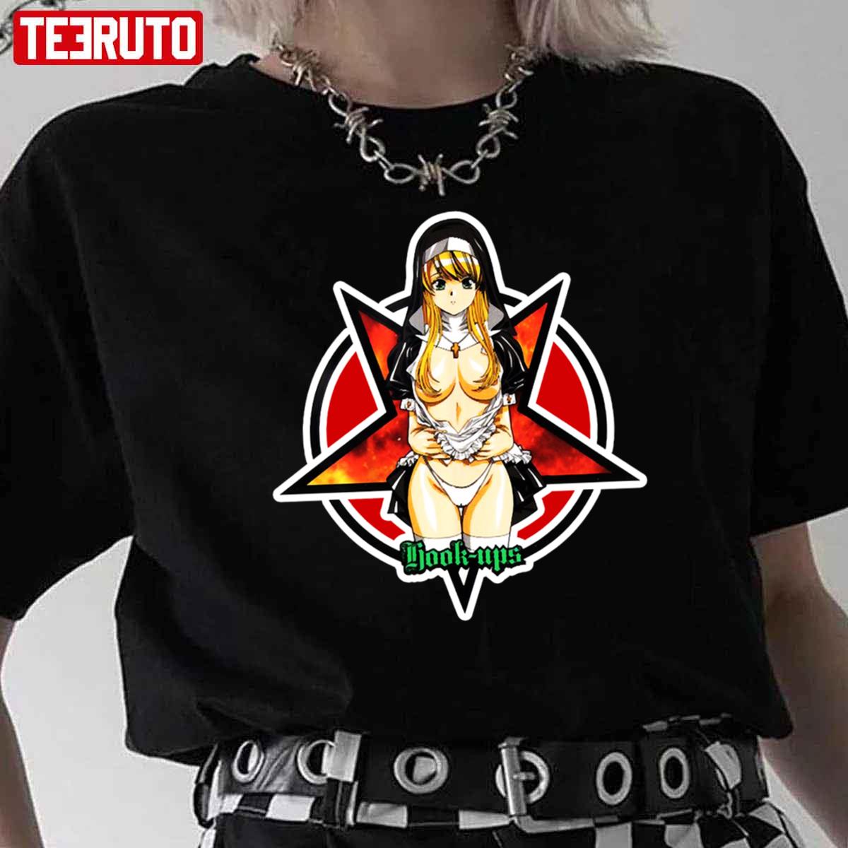 The Pentagram Satanic Skateboard Anime Unisex T-Shirt