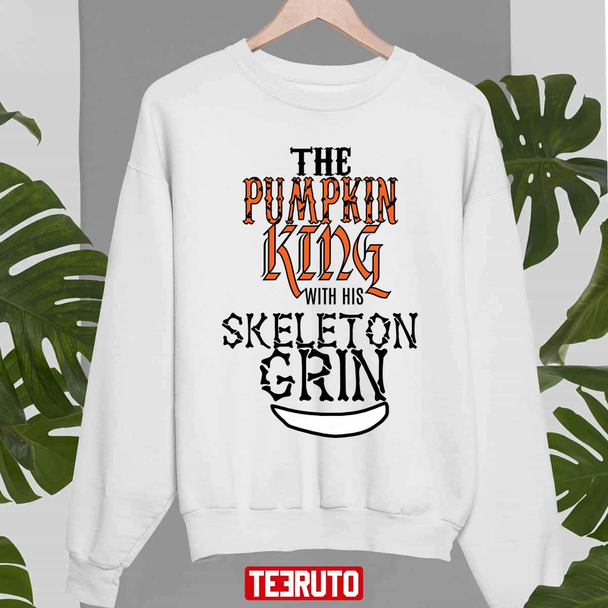 The Pumpkin King Nightmare Before Christmas Inspired Skeleton Grin Unisex Sweatshirt