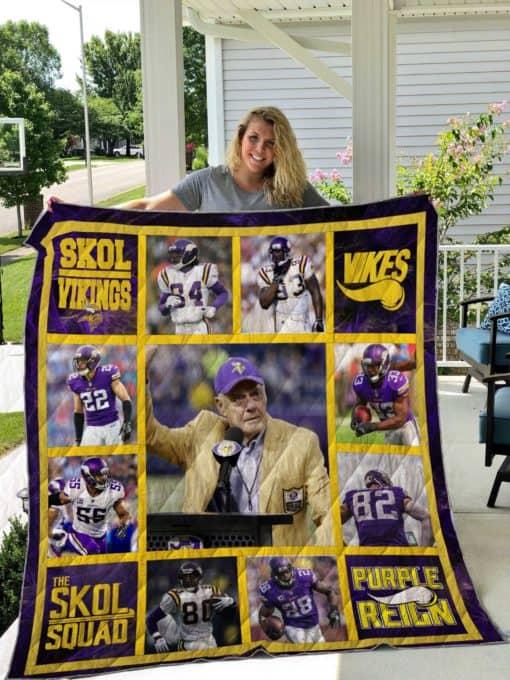 The Skol Squad Minnesota Vikings Quilt Blanket - Teeruto