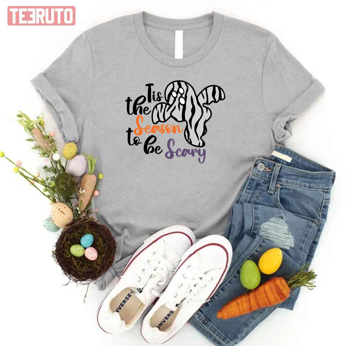 Tis The Season To Be Scary Halloween Ghost Unisex T-Shirt - Teeruto