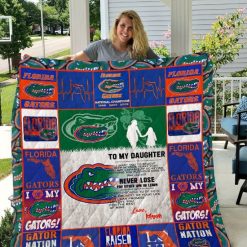 To My Daughter Mom Florida Gators Quilt Blanket
