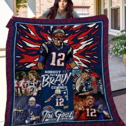 Tom Brady 12 The Goat Quilt Blanket