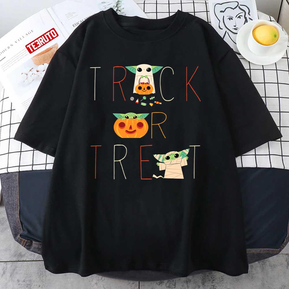 Trick Or Treat The Mandal Baby Yoda Halloween Unisex T-Shirt