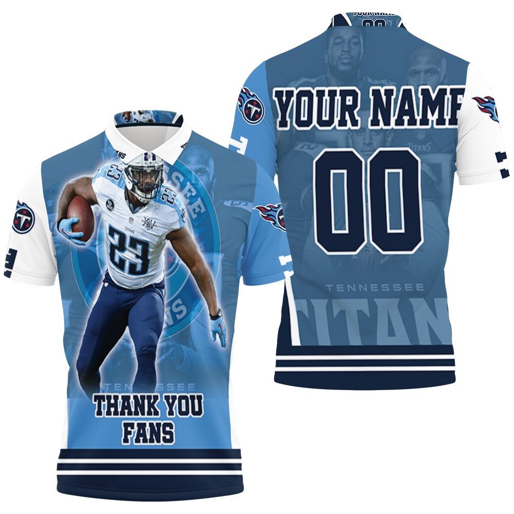 Tye Smith 23 Super Bowl 2021 Tennessee Titans Afc South Champions Personalized Polo Shirt All Over Print Shirt 3d T-shirt