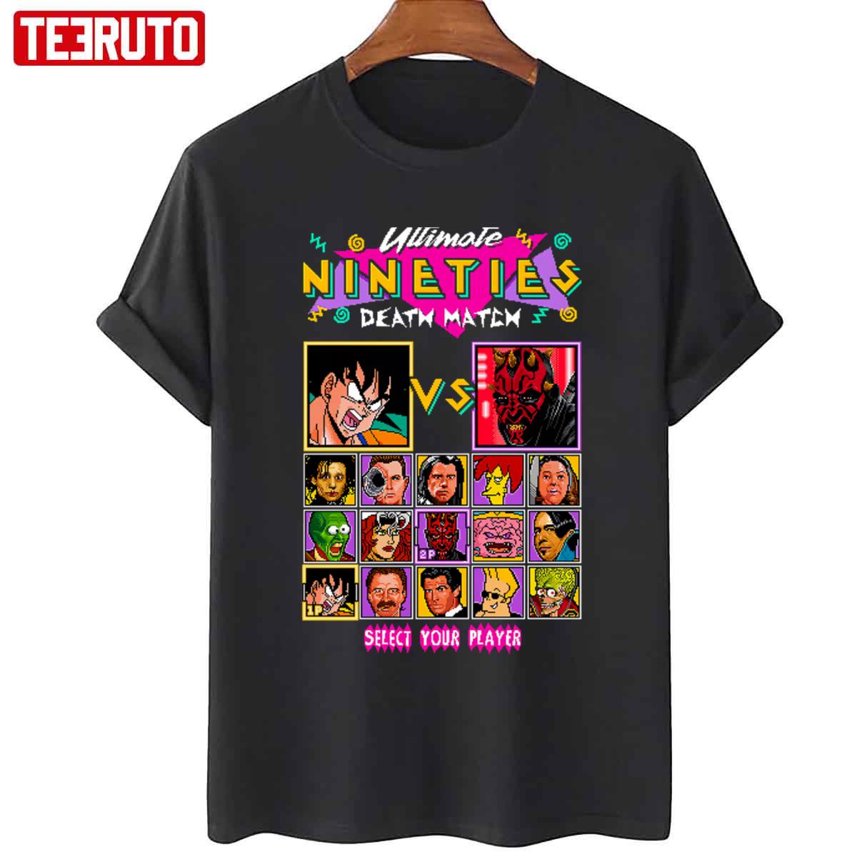 Ultimate Nineties Death Match Darth Maul Vs Son Goku Unisex T-Shirt