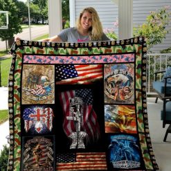 Us Army Bald Eagle Quilt Blanket