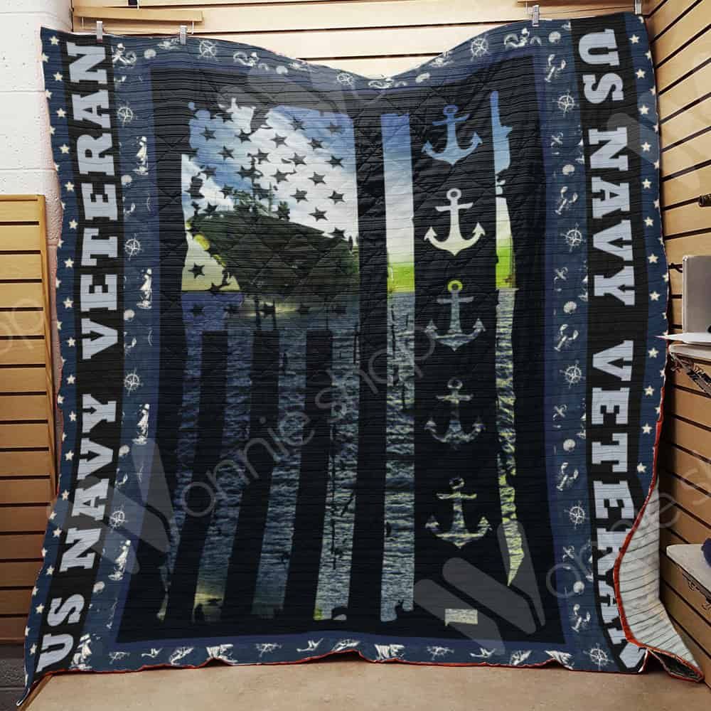 Us Navy Veteran Quilt Blanket